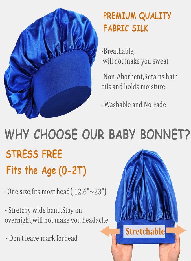 Himoswis 3 Pcs Baby Bonnets Infant Hair Sleep Cap for Sleeping for Girls,Boys (Black+Purple+Blue) - Image 5